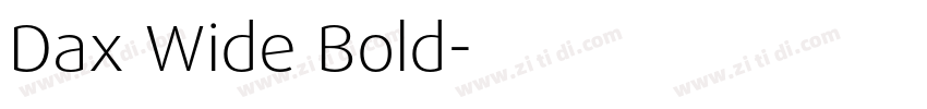 Dax Wide Bold字体转换